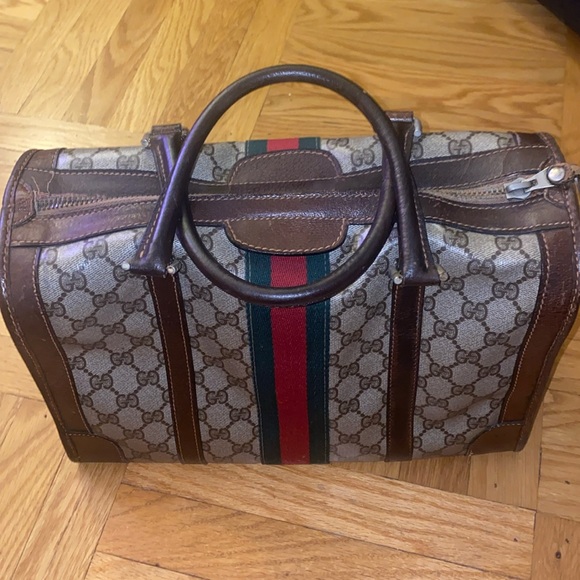 Gucci Handbags - Gucci Sherry Line GG Boston Bag GM Vintage